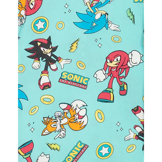 SEGA Sonic the Hedgehog Boys' Short Sleeve Button-Down Shirt