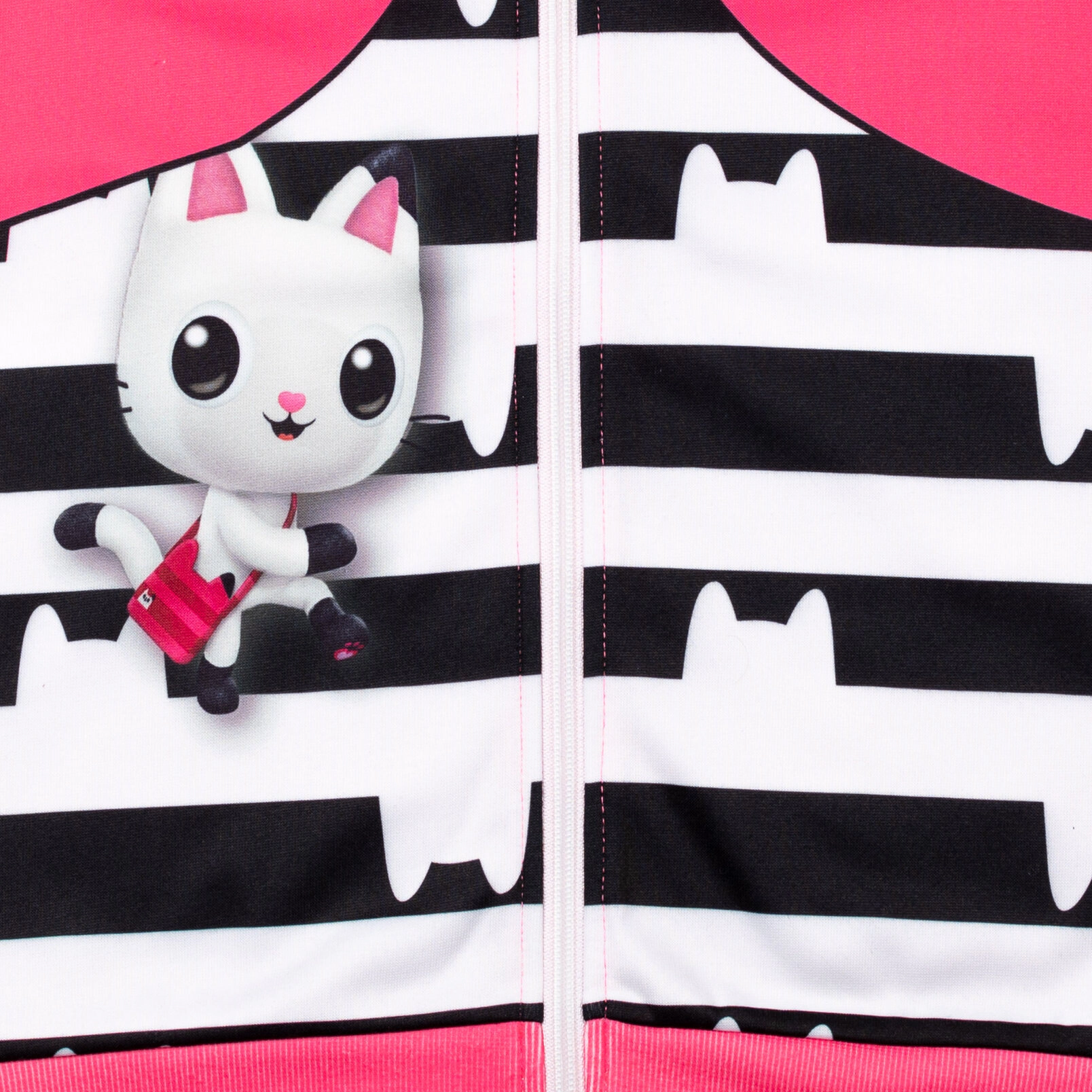 Dreamworks Gabby's Dollhouse Pandy Paws Girls' Fleece Cosplay Zip-Up Hoodie