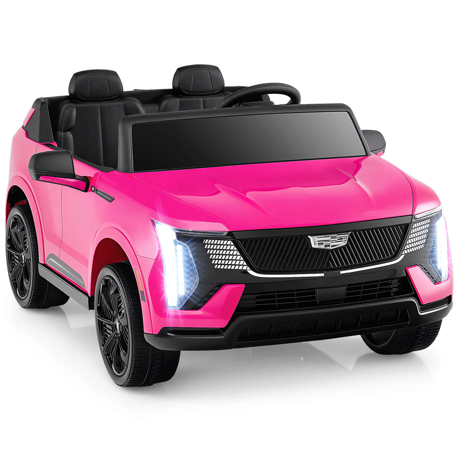 Costway 2 Seater Ride on Truck with Remote Control 3 Speeds LED Lights Horn Music Story