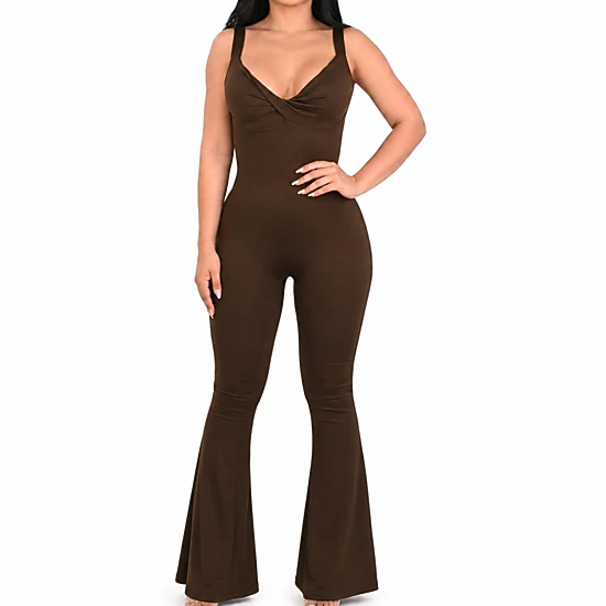 YAHAIRA Women's Heart Shaped Cut Out  Sculpt Jumpsuit