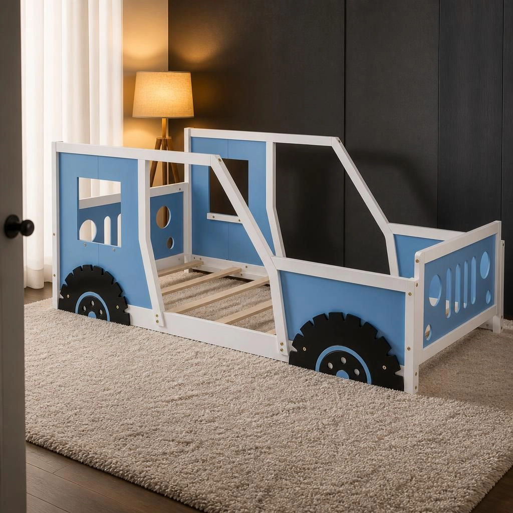 GOODSILO Twin Solid Wood Single Bed Frame