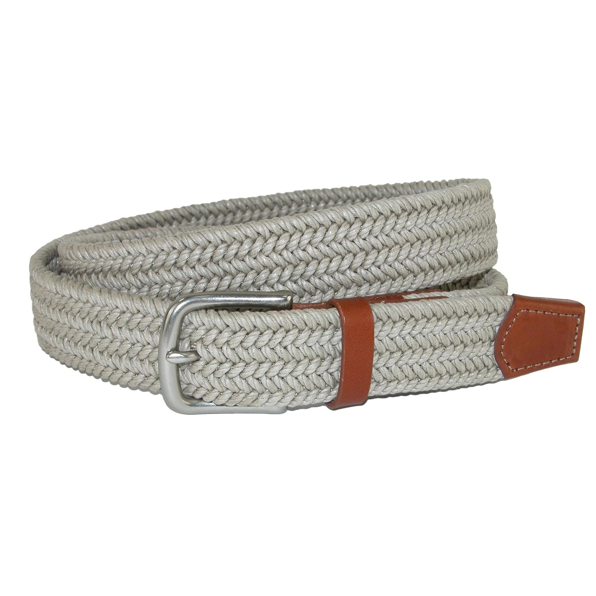 CrookhornDavis Men's Boca Braided Waxed Cotton Stretch Belt