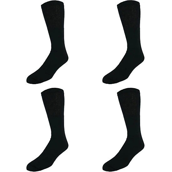 CTM Men's Big and Tall Cotton Blend Casual Tube Socks 4 Pair Value Pack