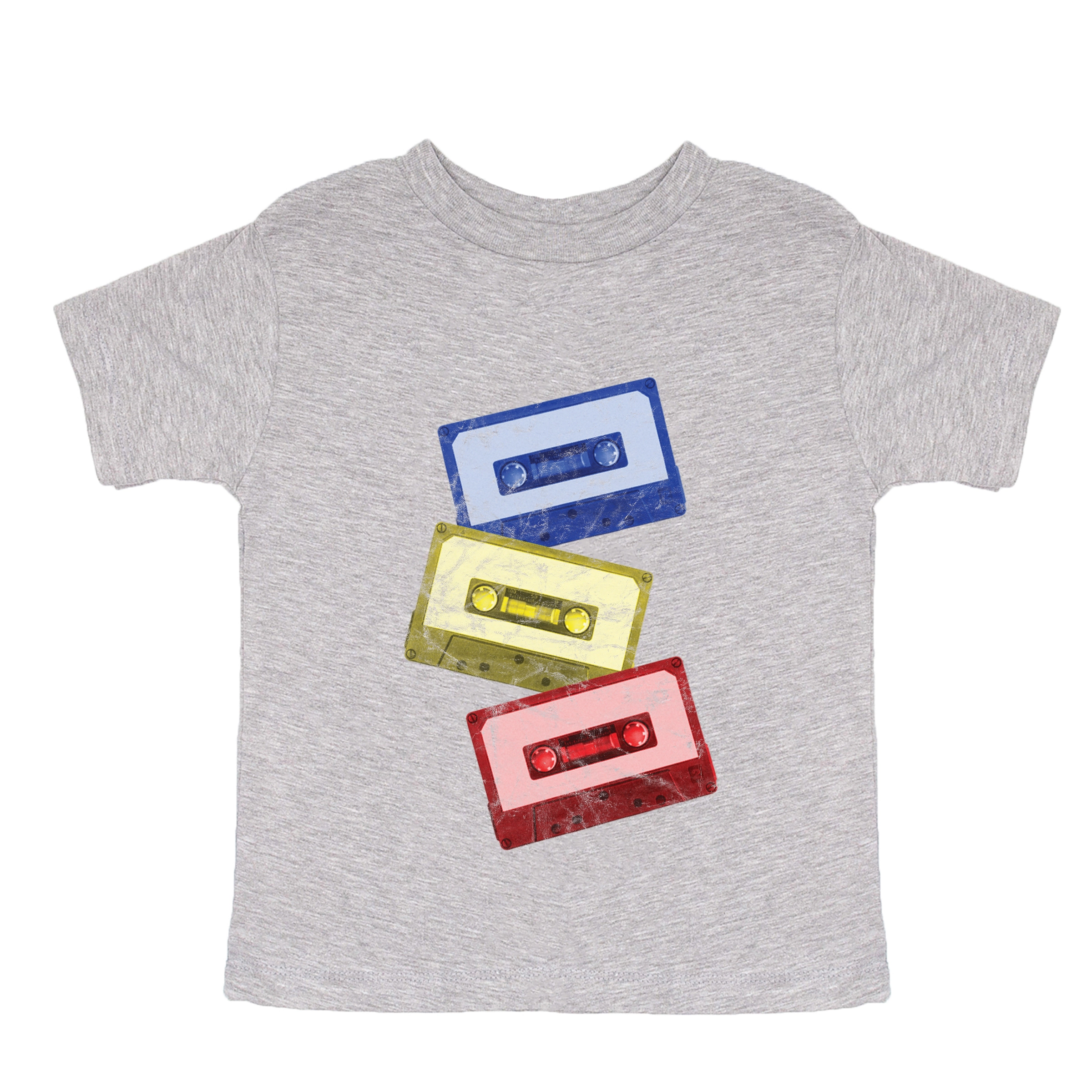 The Juniper Shop - Toddler Short Sleeve Graphic T-Shirt Cassette Tape Stack