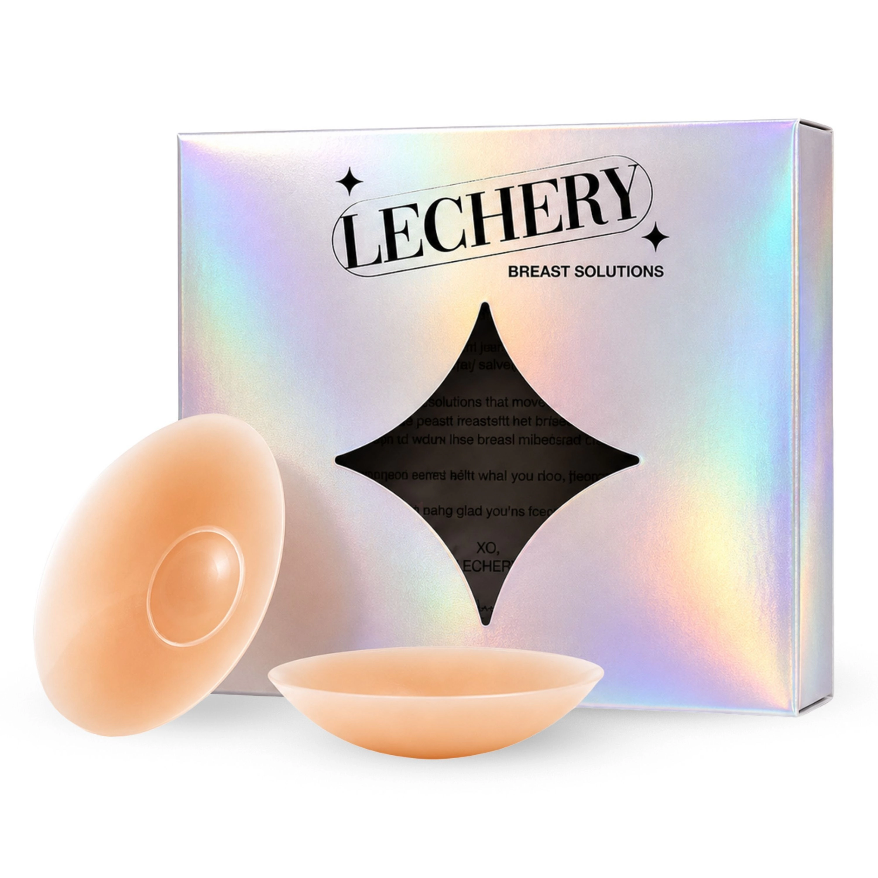 LECHERY Women's Edgestick Circle Nipple Covers Reusable Sticky Silicone Adhesive Pasties