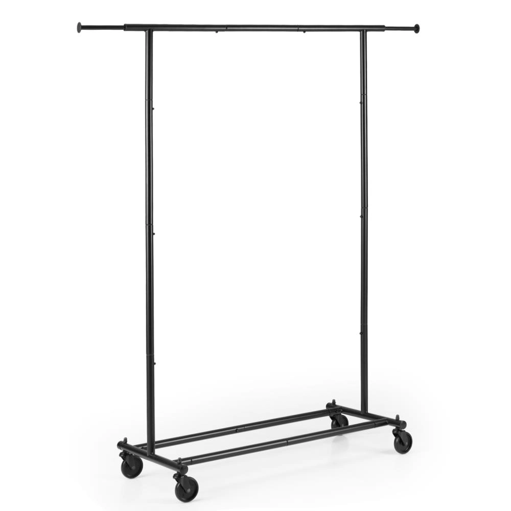 Hivvago Rolling Clothes Rack with Extendable Rods