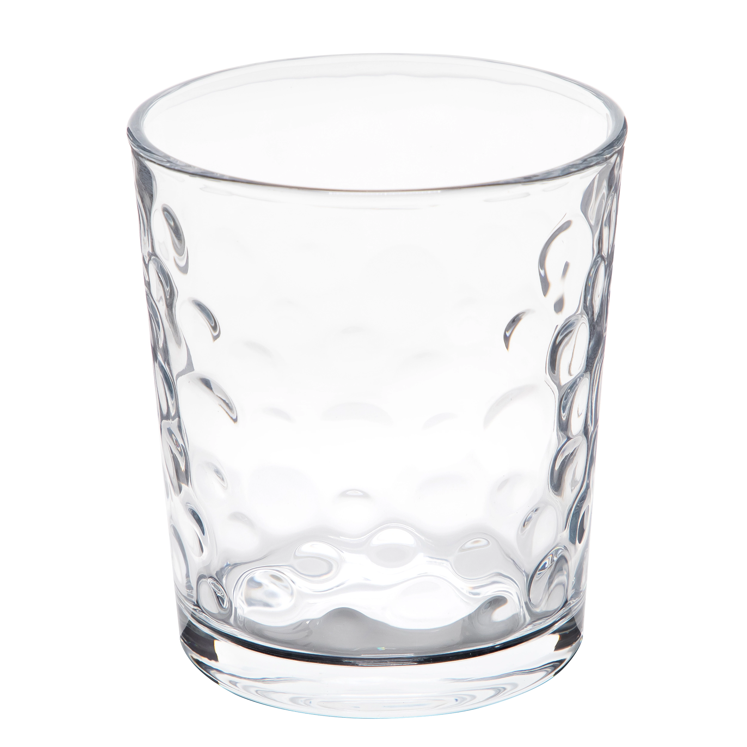 Gibson Home Bubbles Pattern 12 Piece 13.5 Ounce Embossed Glass Double Old Fashion Set