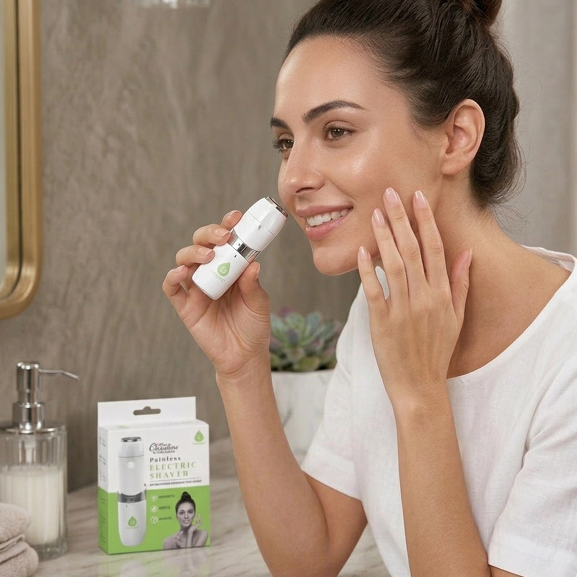 Pursonic Women's Painless Electric Facial Hair Remover Shaver Claudine Collection