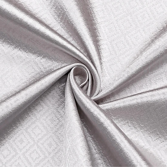 Kate Aurora 1 Piece Riyadh Light Filtering Grommet Top Embossed Diamond Jacquard Window Curtain Panel