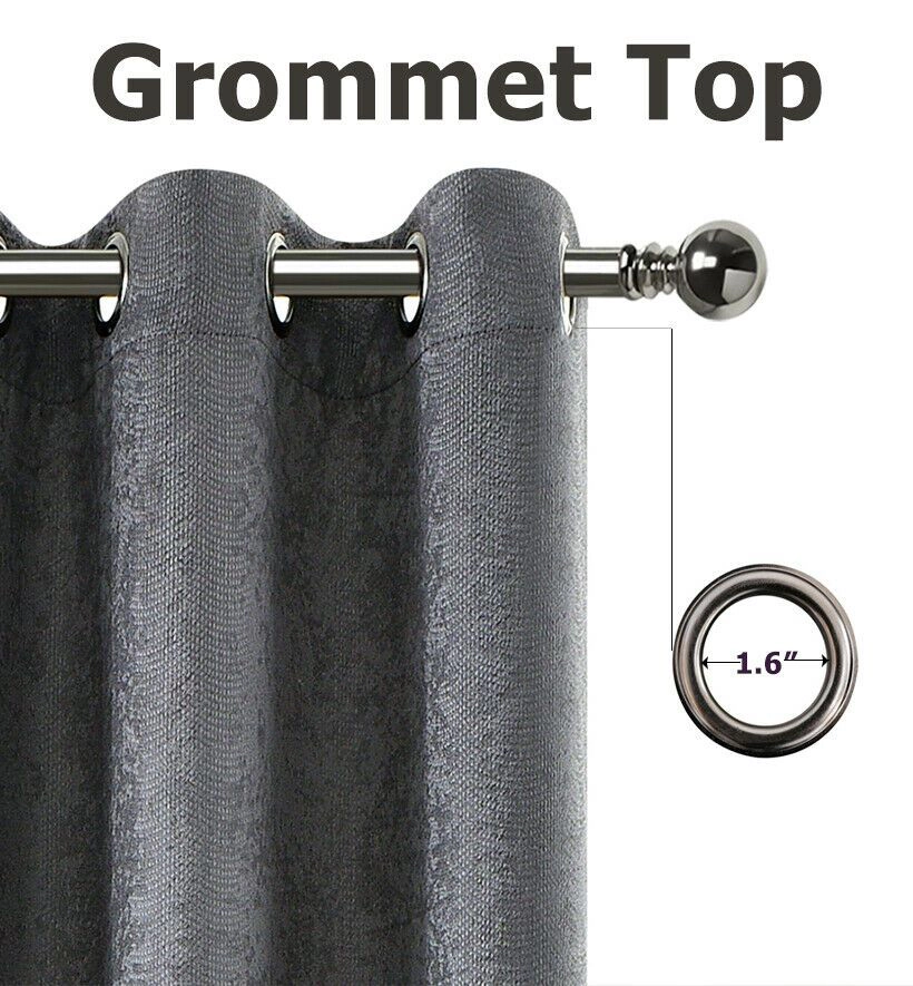 Kate Aurora Hotel Chic 2 Piece Room Darkening Grommet Top Window Curtain Panels