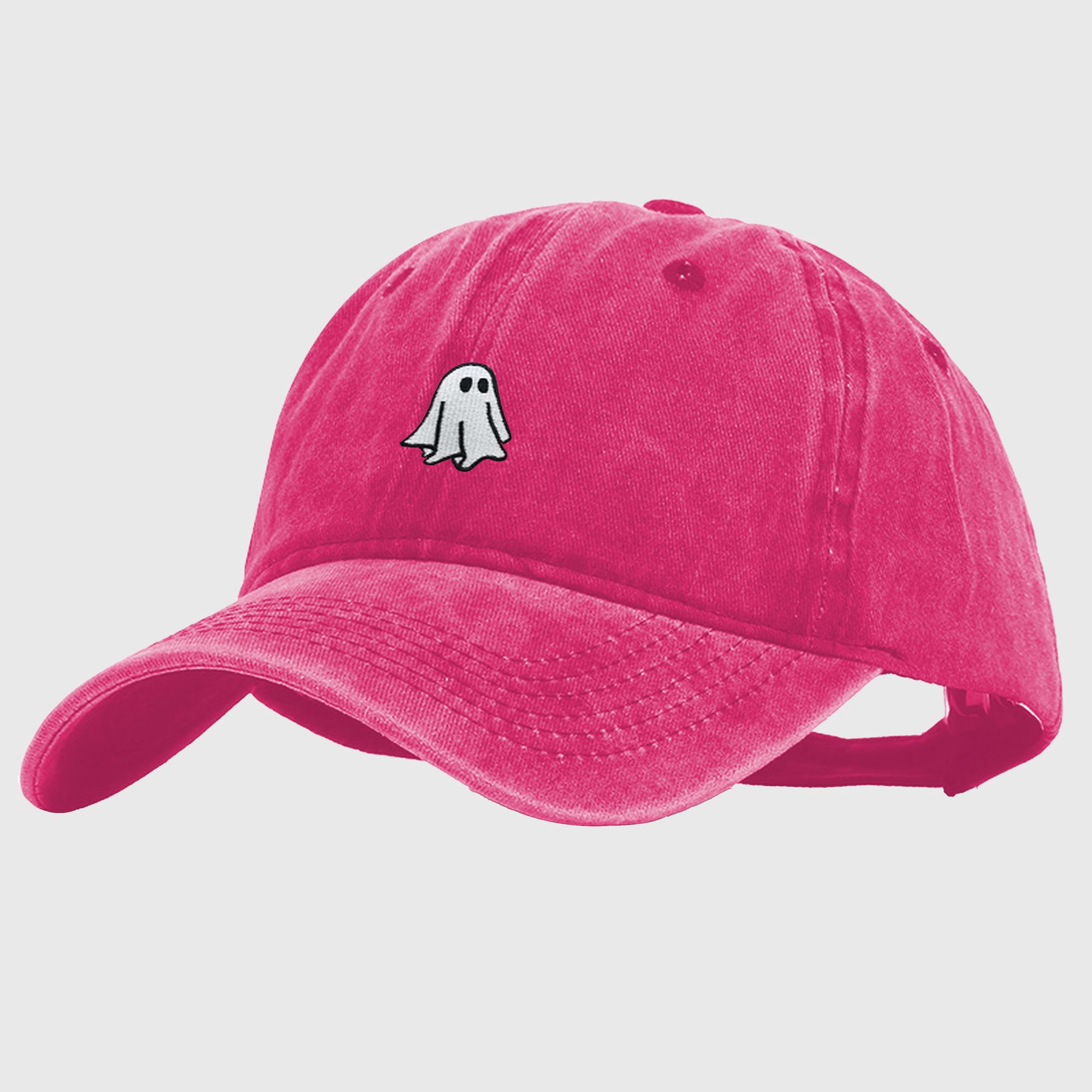 Anna-Kaci Women's Vintage Washed Baseball Cap with Ghost Embroidery