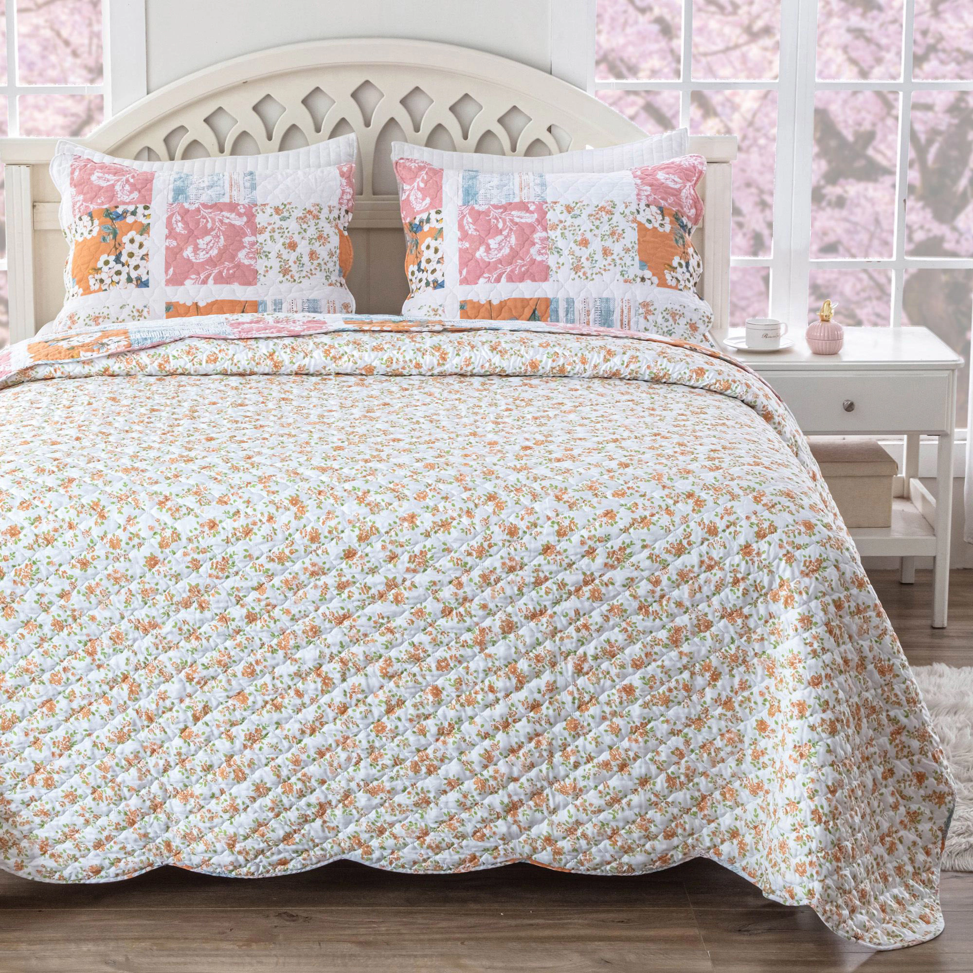 Greenland Home Everly Shabby Chic 3 Piece s Quilt Set