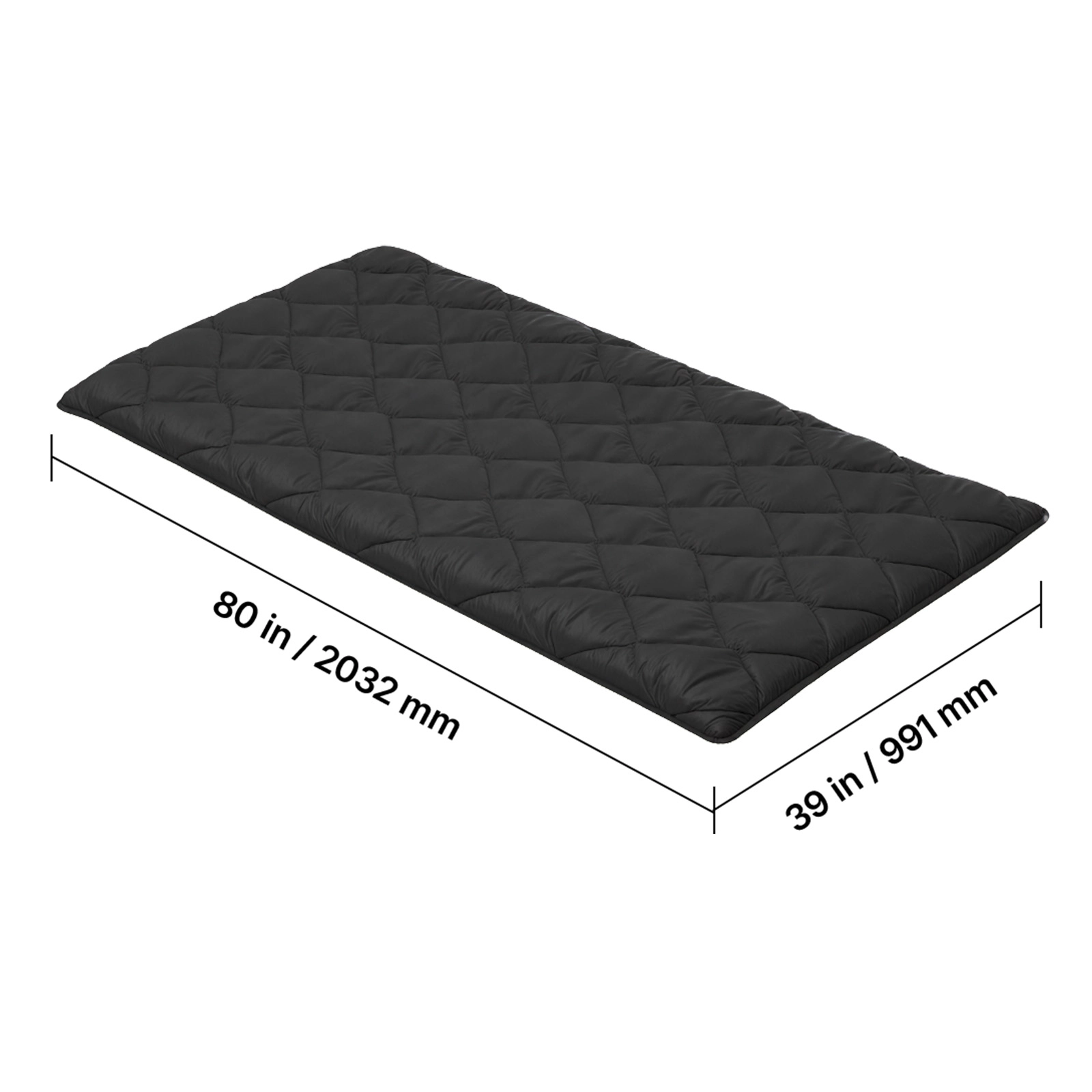 HONGGE Japanese Tatami Mat Foldable Mattress Futon with Storage Bag & Fastener 9-Layer Floor