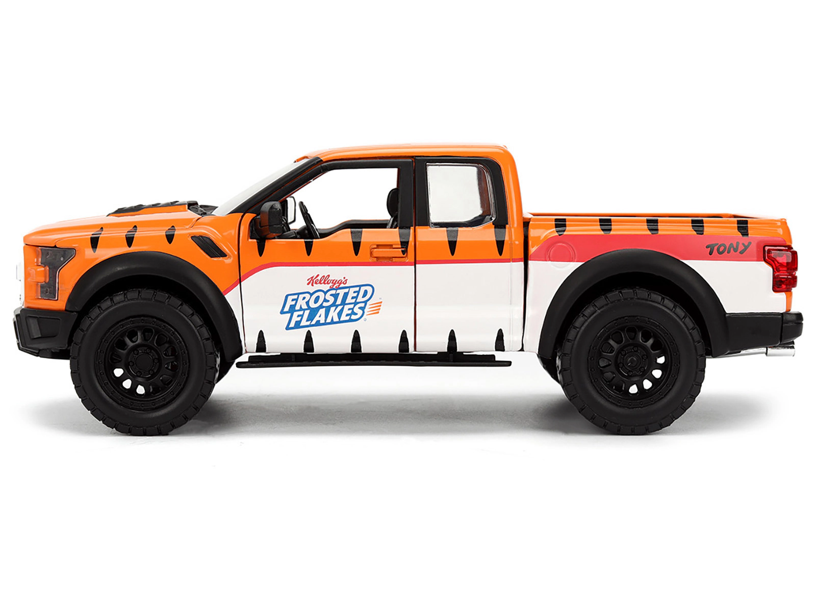 Jada 2017 Ford F-150 Raptor Pickup Truck "Frosted Flakes" Orange with Graphics and Tony the Tiger Diecast
