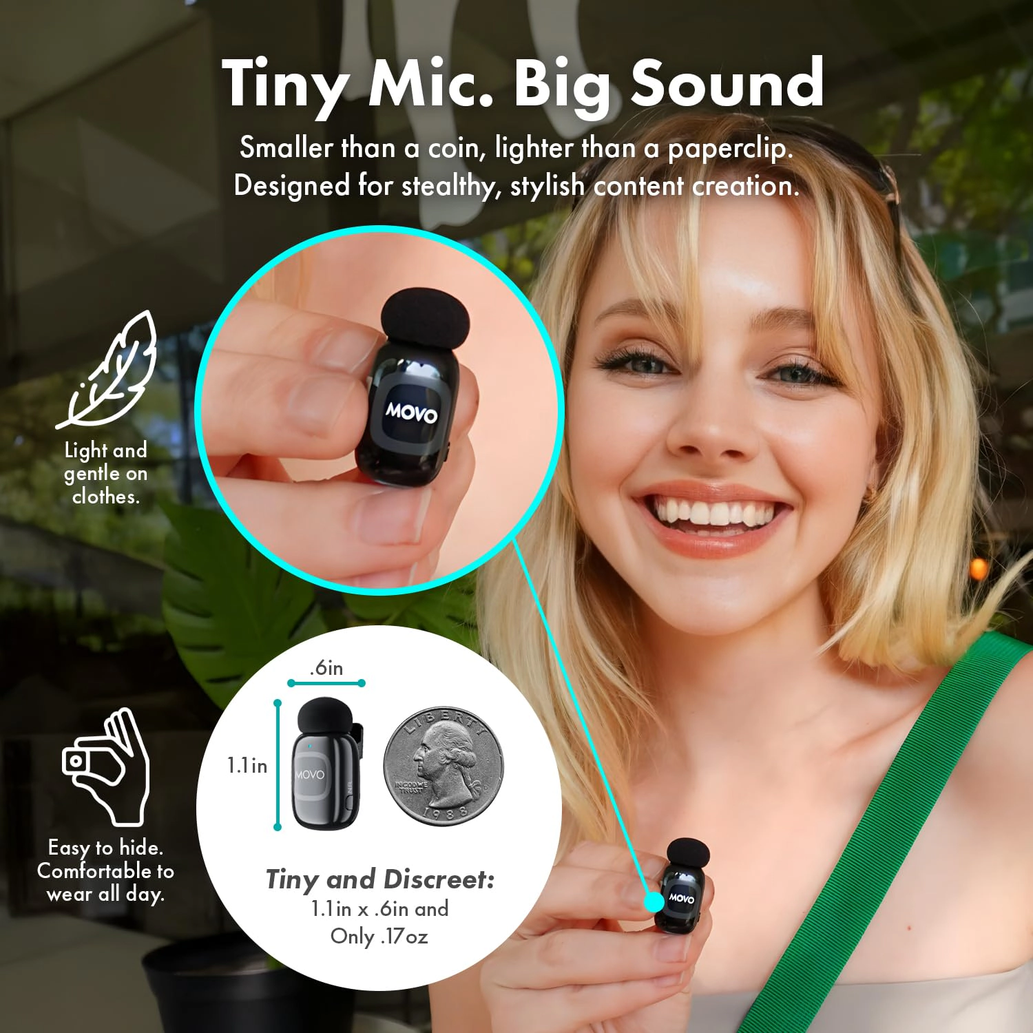 NanoMic Wireless Lavalier Microphone System with Charging Case (3.5mm) - for DSLR and Mirrorless Cameras