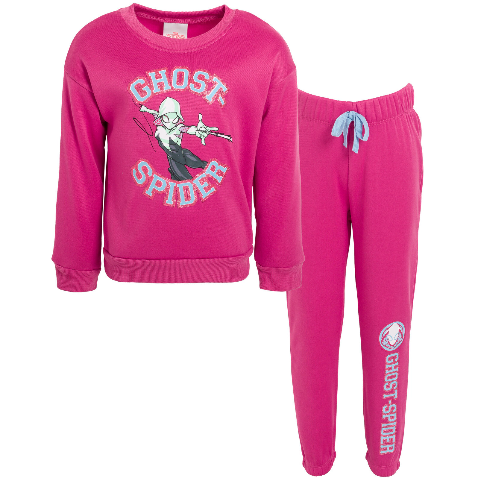 Marvel Spider-Verse Spider-Gwen Girls' 2-Piece Sweatshirt and Pants Set