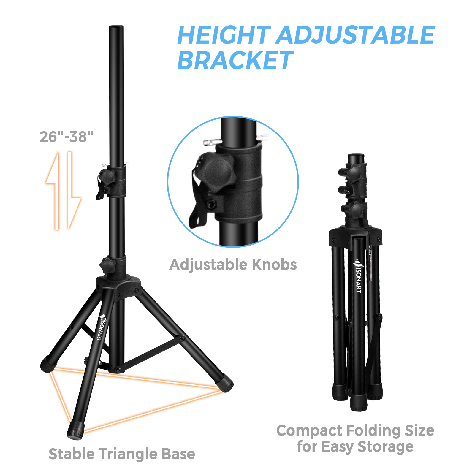 SUGIFT Dual 10-Inch 1600W Powered PA Speaker System with Bluetooth, Microphone and Tripods