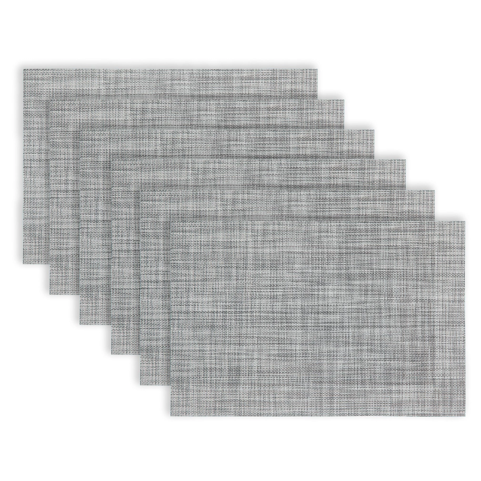 Dainty Home Bristol Woven Vinyl Reversible Rectangular 12" x 18" Placemat Set of 6