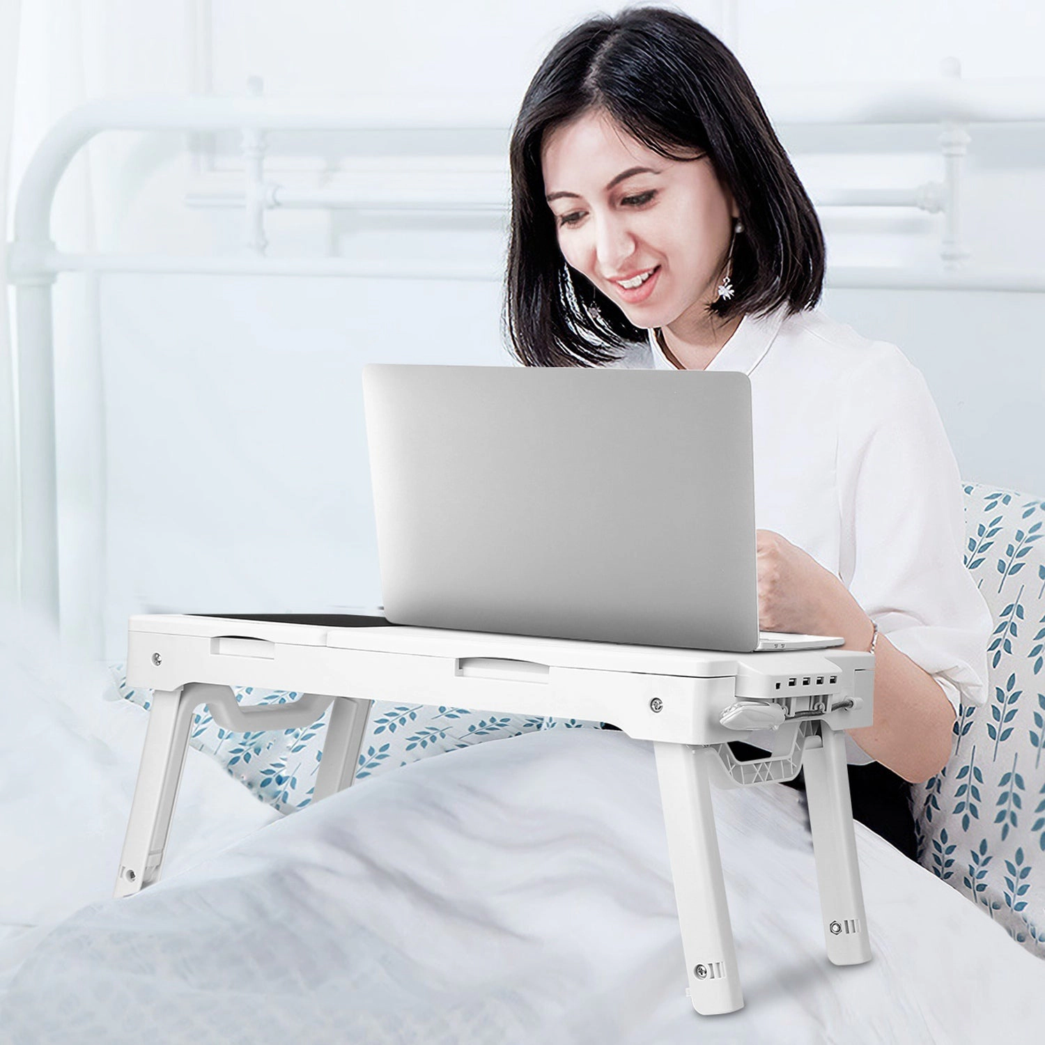 GBruno Adjustable Laptop Table With Cooling Fan