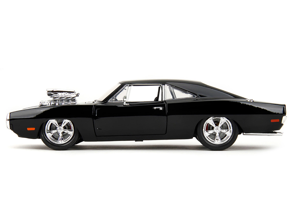 Jada 1970 Dodge Charger Black with Race Interior "The Fast and the Furious" (2001) Movie "25 Years of Fast &