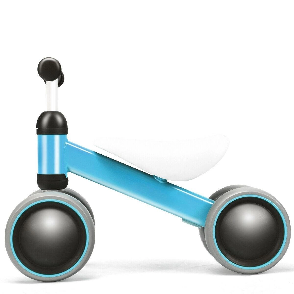 SUGIFT No-Pedal 4-Wheel Baby Balance Bike 44-lb Capacity Ages 2+ 18.5-in Frame Blue Metal TPE EVA PVC Sponge 1 Pc