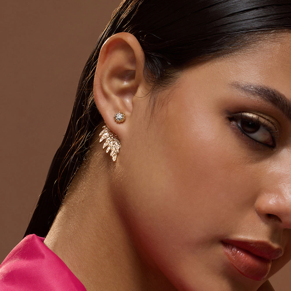 SOHI Women's California Gold the Ecarus Drop Earrings
