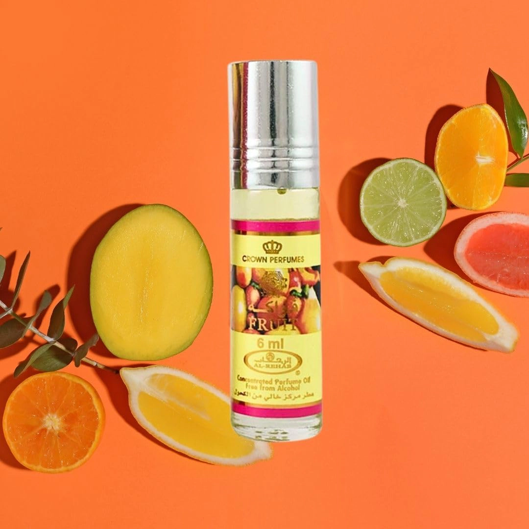 Al Rehab Fruit Roll-On Perfume Oil 6 ml - Alcohol-Free Tropical Fruity Scent