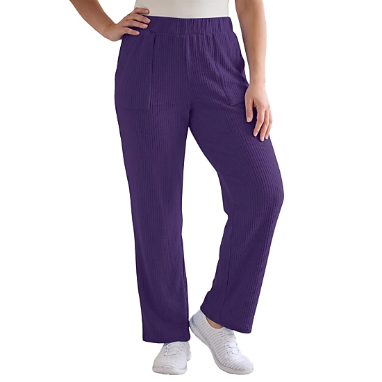 Catherines Women's Plus Size Brushed Rib Cozy Pant - JCPenney