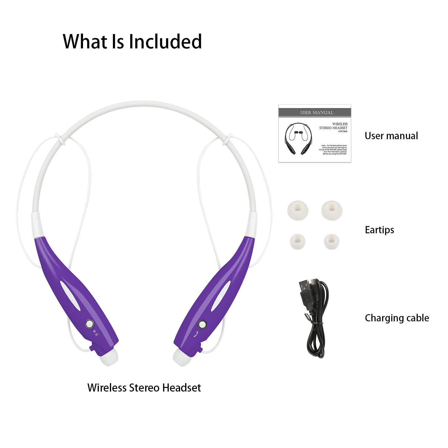 GBruno Wireless Magnetic Neckband Headphones