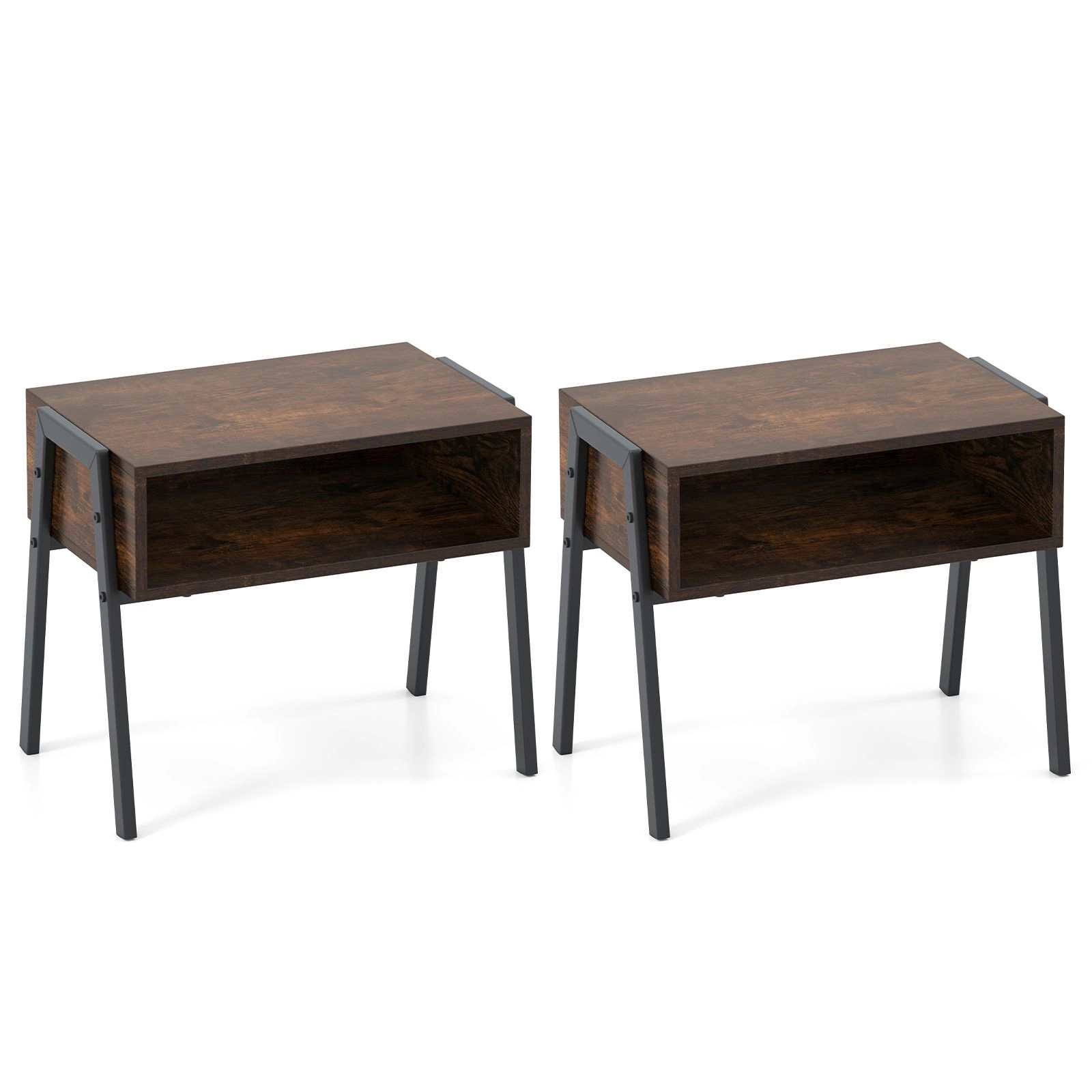 SlickBlue Two-Piece Stackable Nightstand Set
