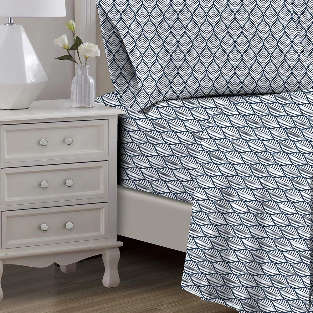RT Designers Collection Dillon Organic Cotton Ultra Soft Printed Sheet Set Multi Queen