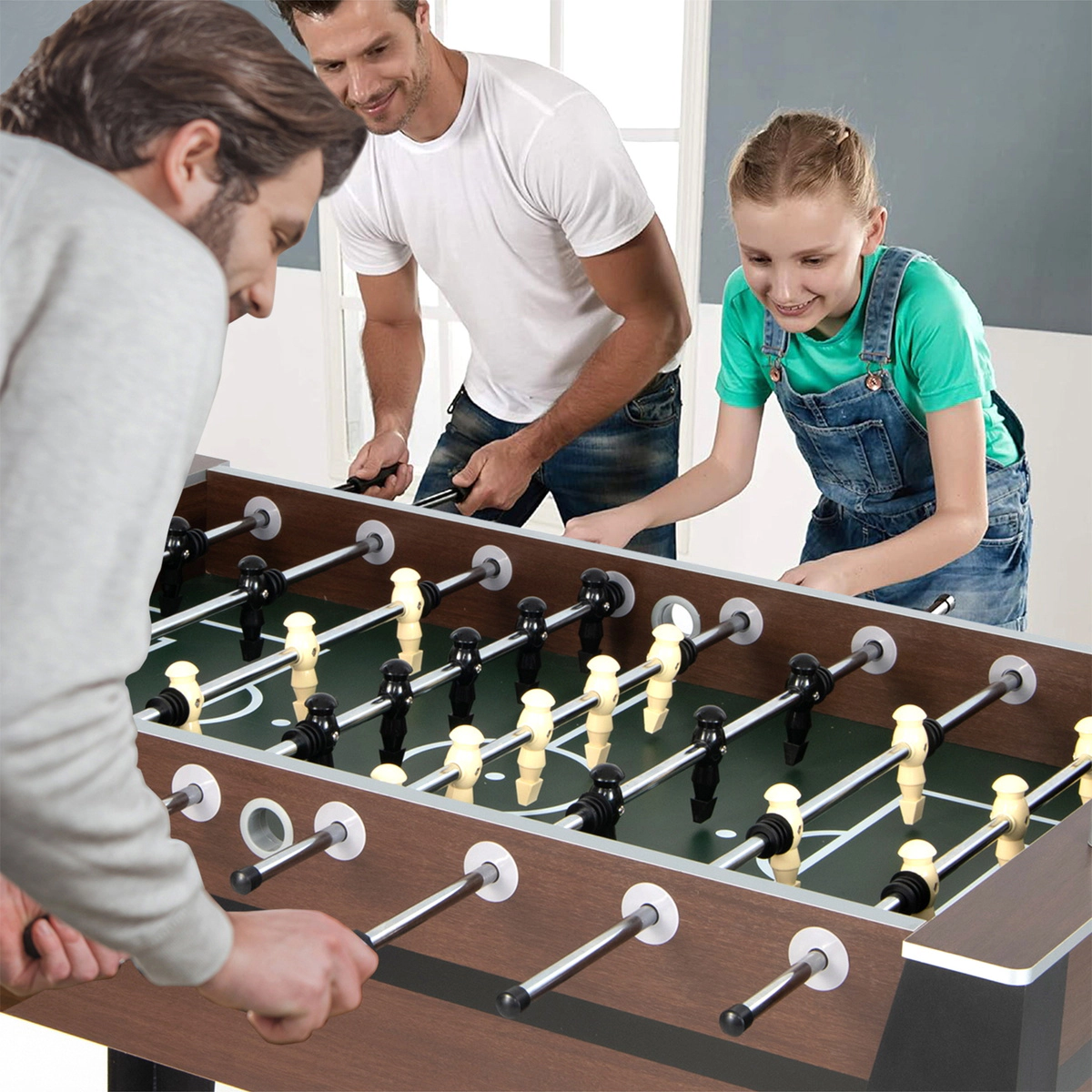 SUGIFT 54-in Competition Size Foosball Soccer Game Table with 8 Steel Rods 26 Players and 2 Footballs