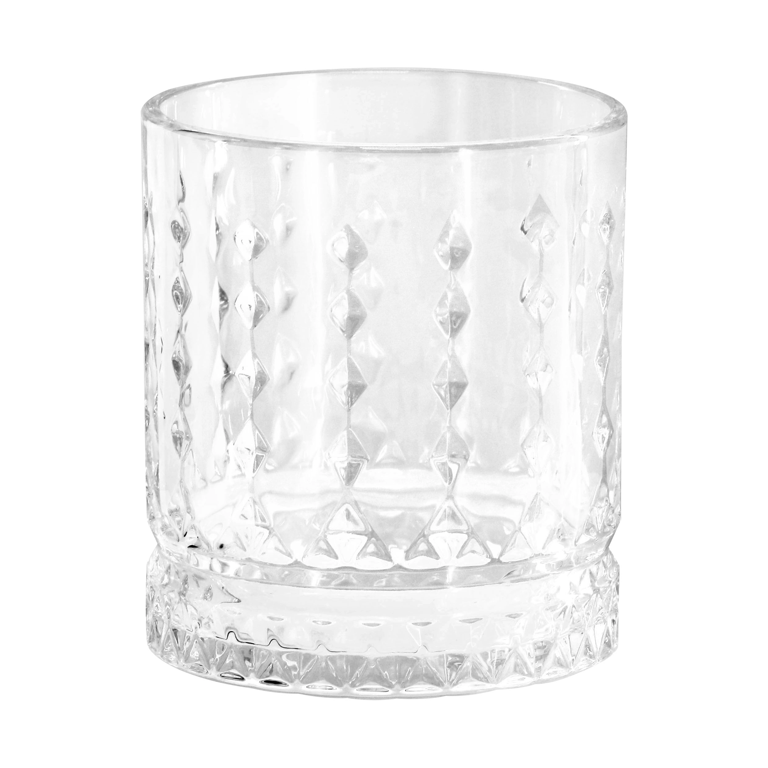 Gibson Home 4 Piece 13 Ounce Teardrop Embossed Double Old-Fashioned Glass Set