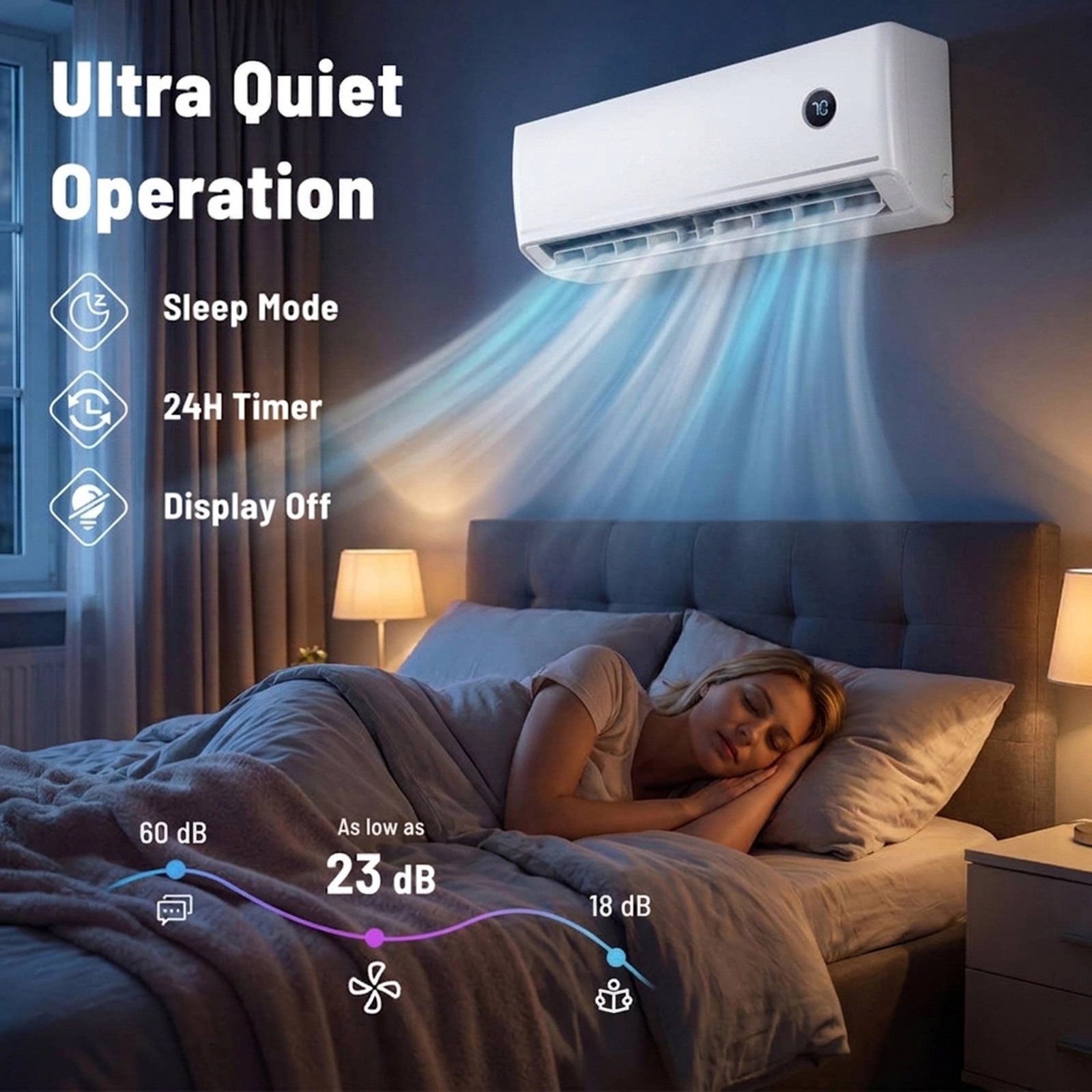 SUGIFT 12000-BTU 18.1-SEER2 115V 600-sq ft WiFi Inverter Ductless Mini Split Air Conditioner with Heat Pump