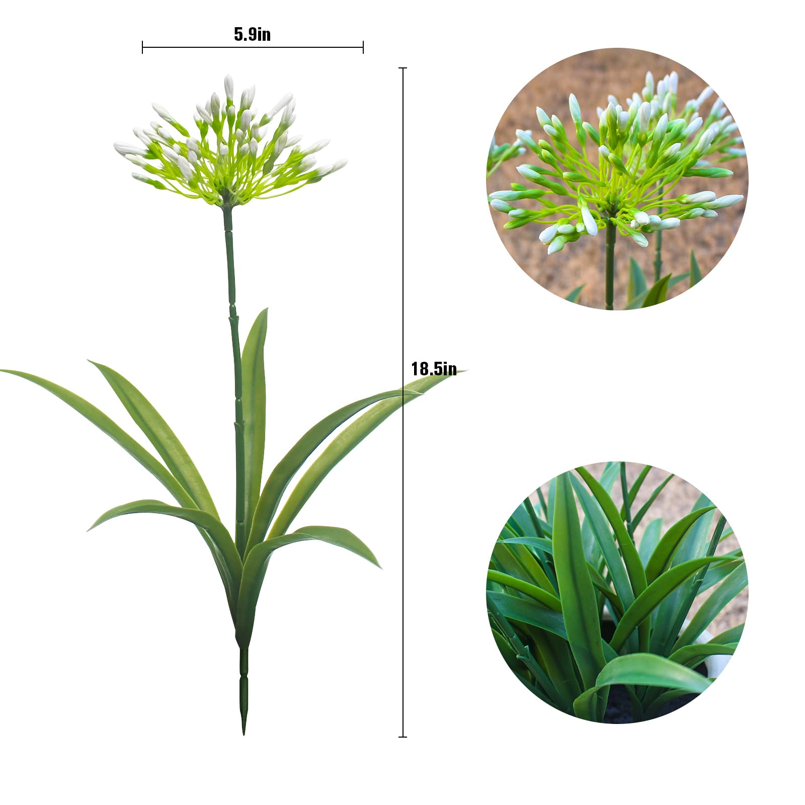 PUPWE Artificial Outdoor Plants Large Planter Decor