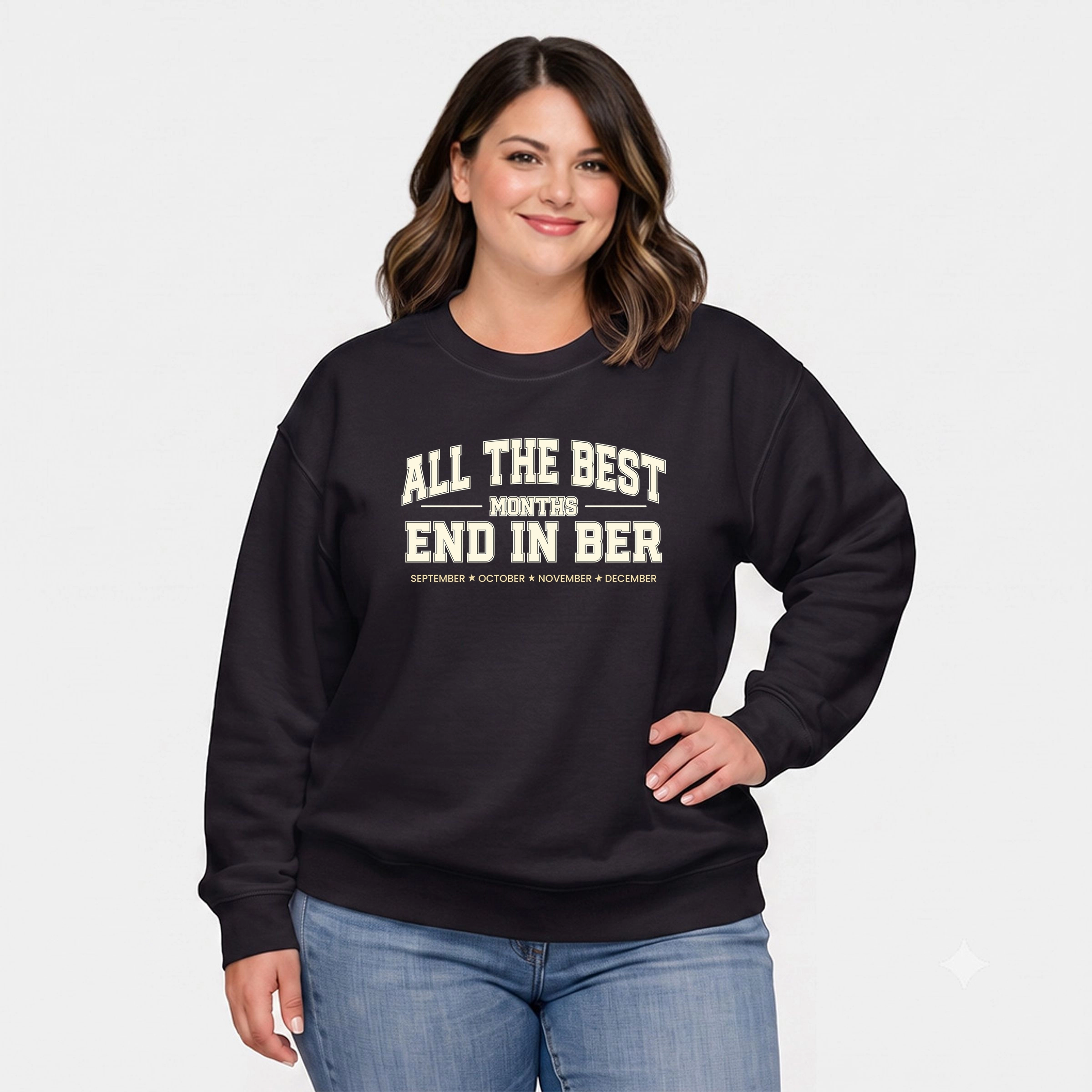 Simply Sage Market - Women's Plus Sized Graphic Sweatshirt All The Best Months End Ber