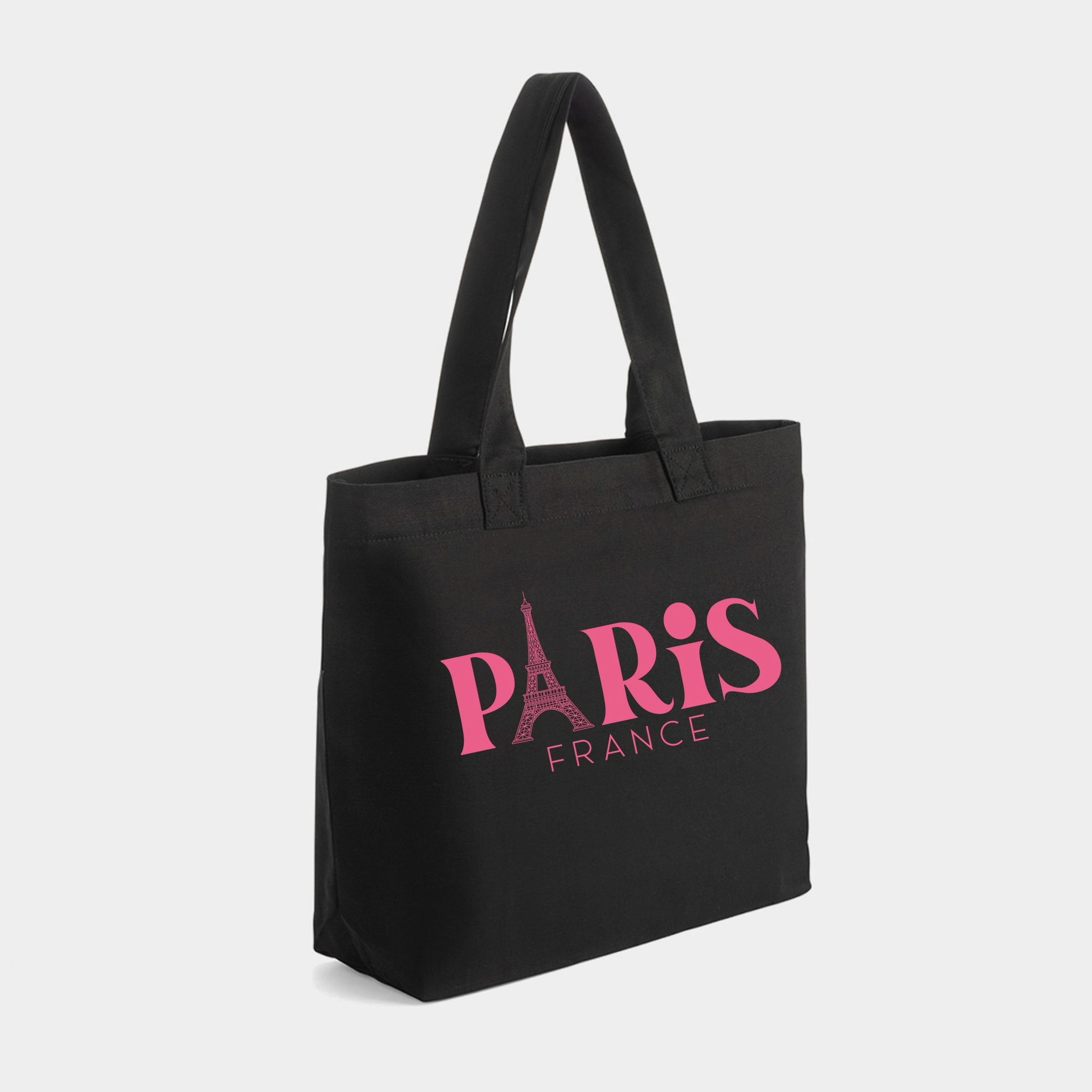Simply Sage Market - Zippered Canvas Tote Paris France Eiffel Tower