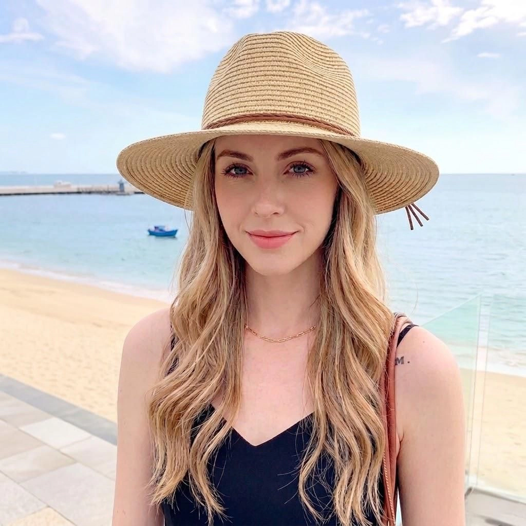 Anna-Kaci Women's Women Wide Brim Straw Sun Hat Lightweight Breathable Summer Beach Packable