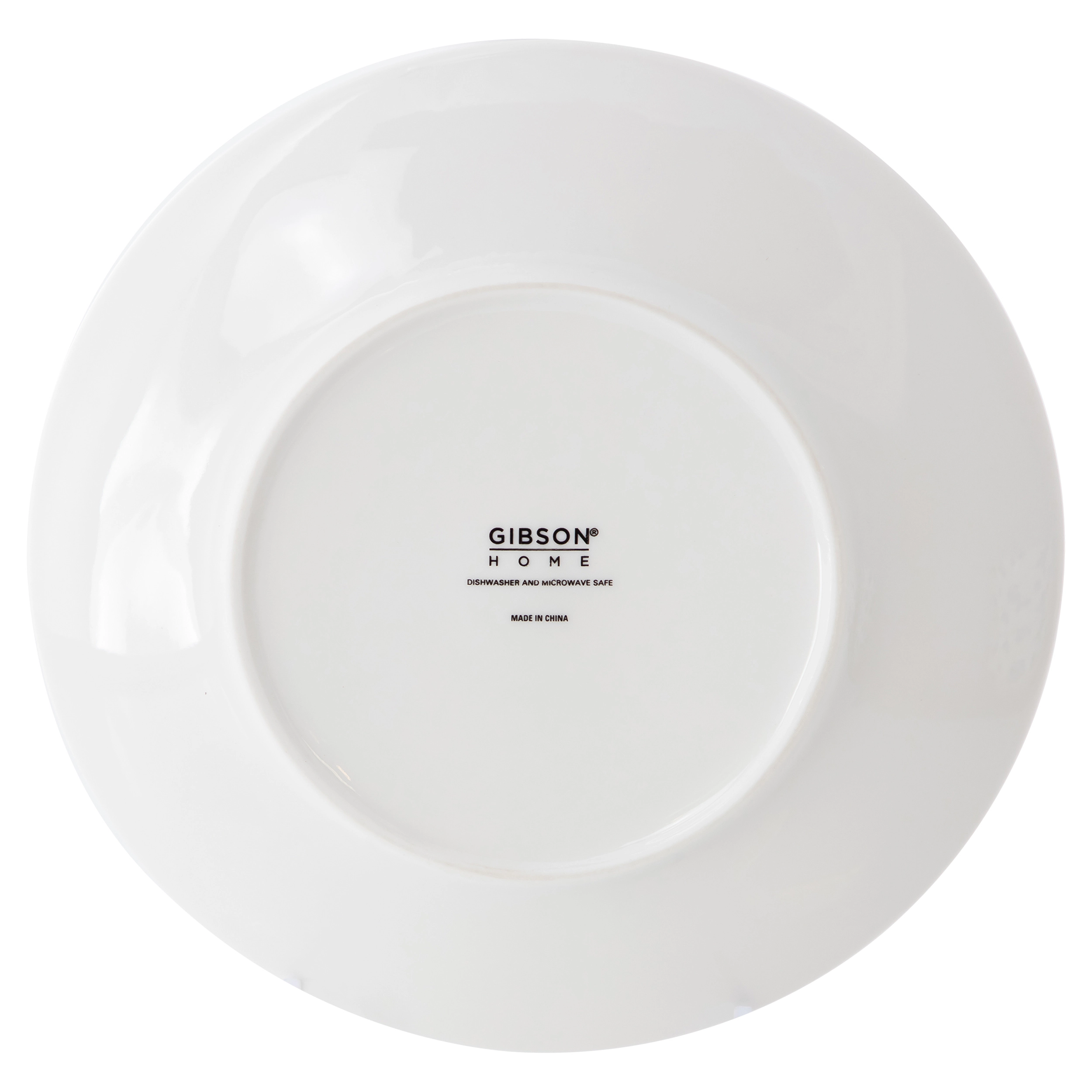 Gibson Home Mountain Thistle 12 Piece Round Ceramic Dinnerware Set in Blue