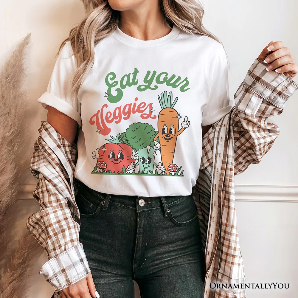 OrnamentallyYou Womens Eat Your Veggies Farmers Market T-Shirt
