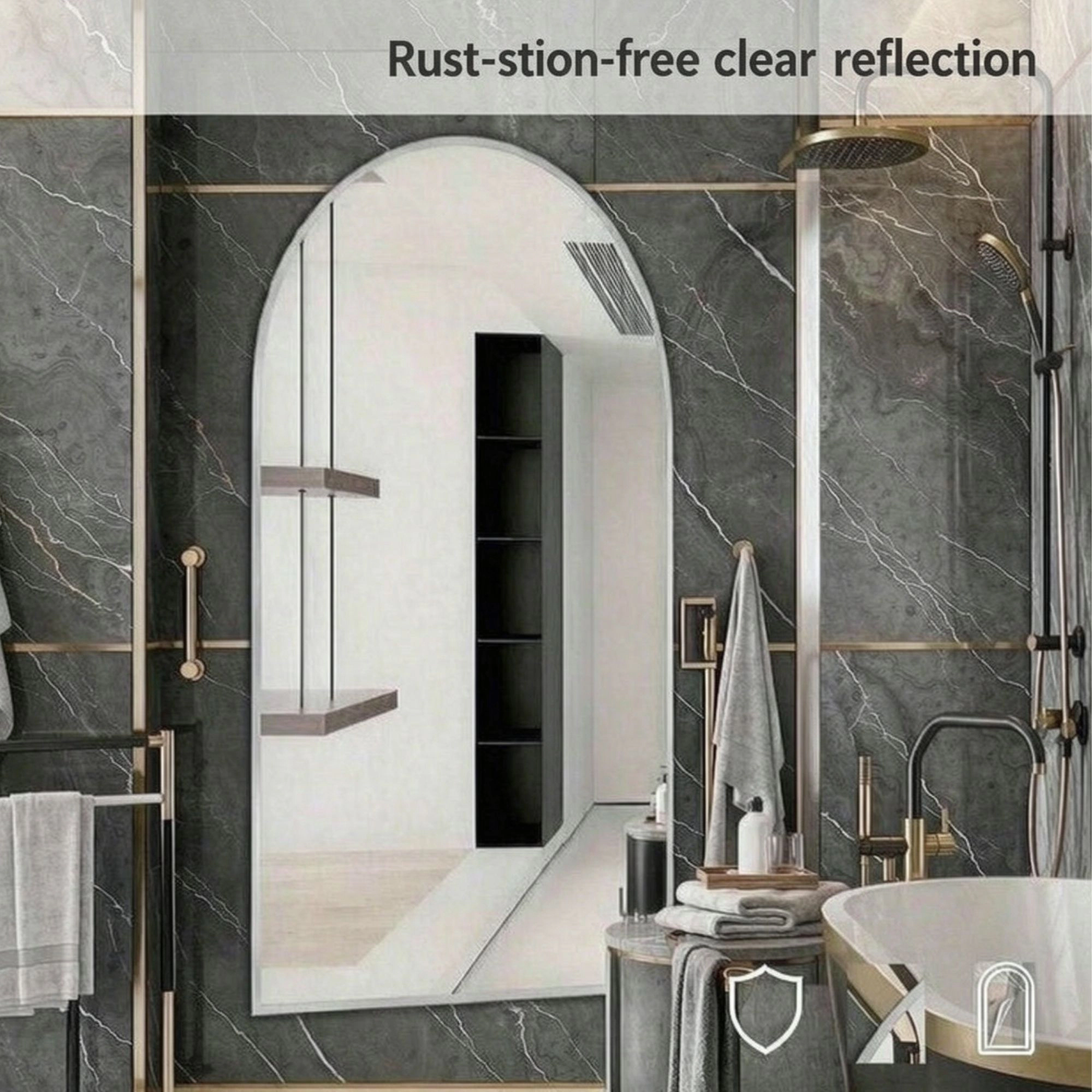 ELEMENT ACE Modern Rectangular Bathroom Vanity Mirror
