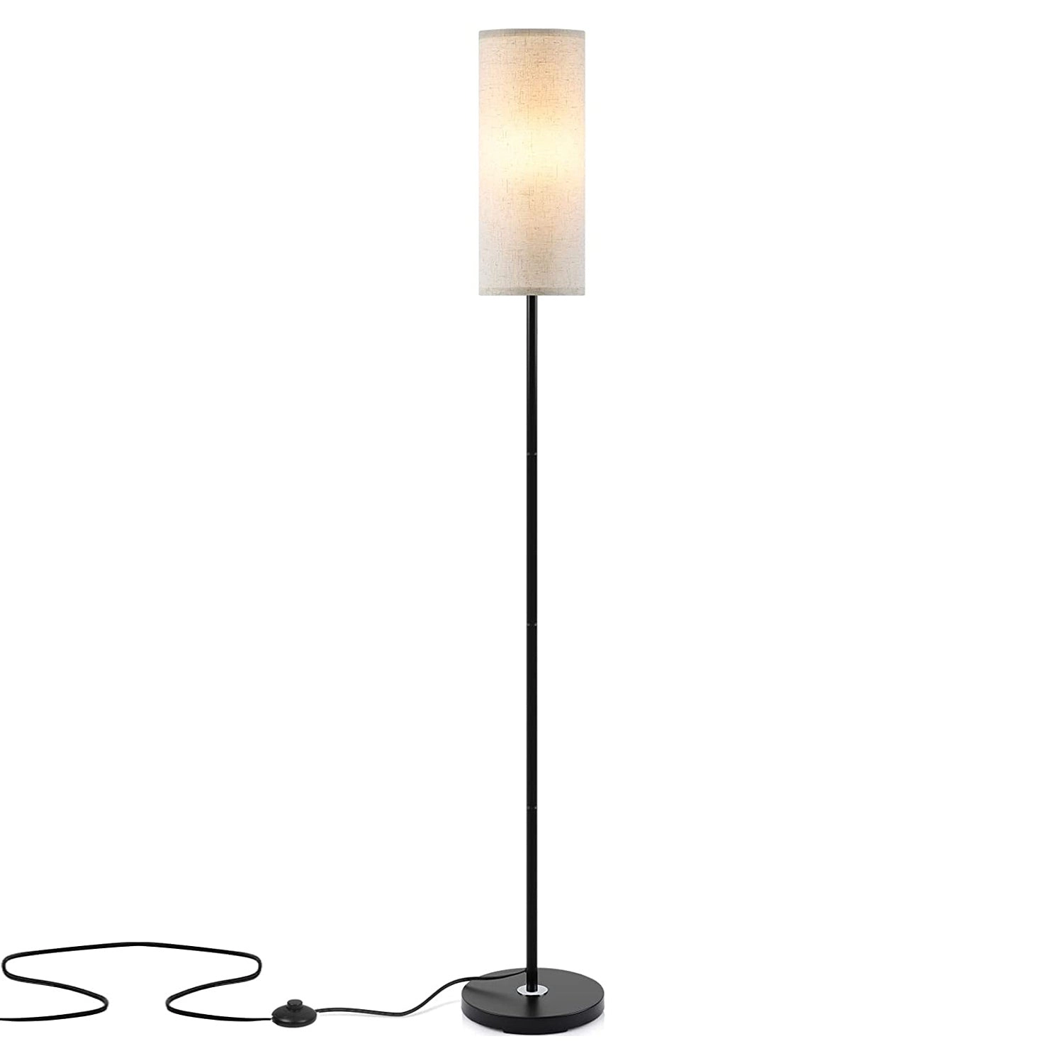 GBruno Fabric Shade Floor Lamp With Foot Switch
