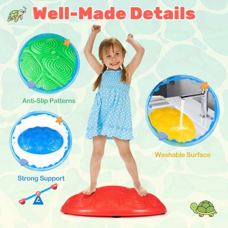 Hivvago Stepping Stones for Kids 8 PCS Non-Slip Toddler Stepping Stones Balance Sensory Toys