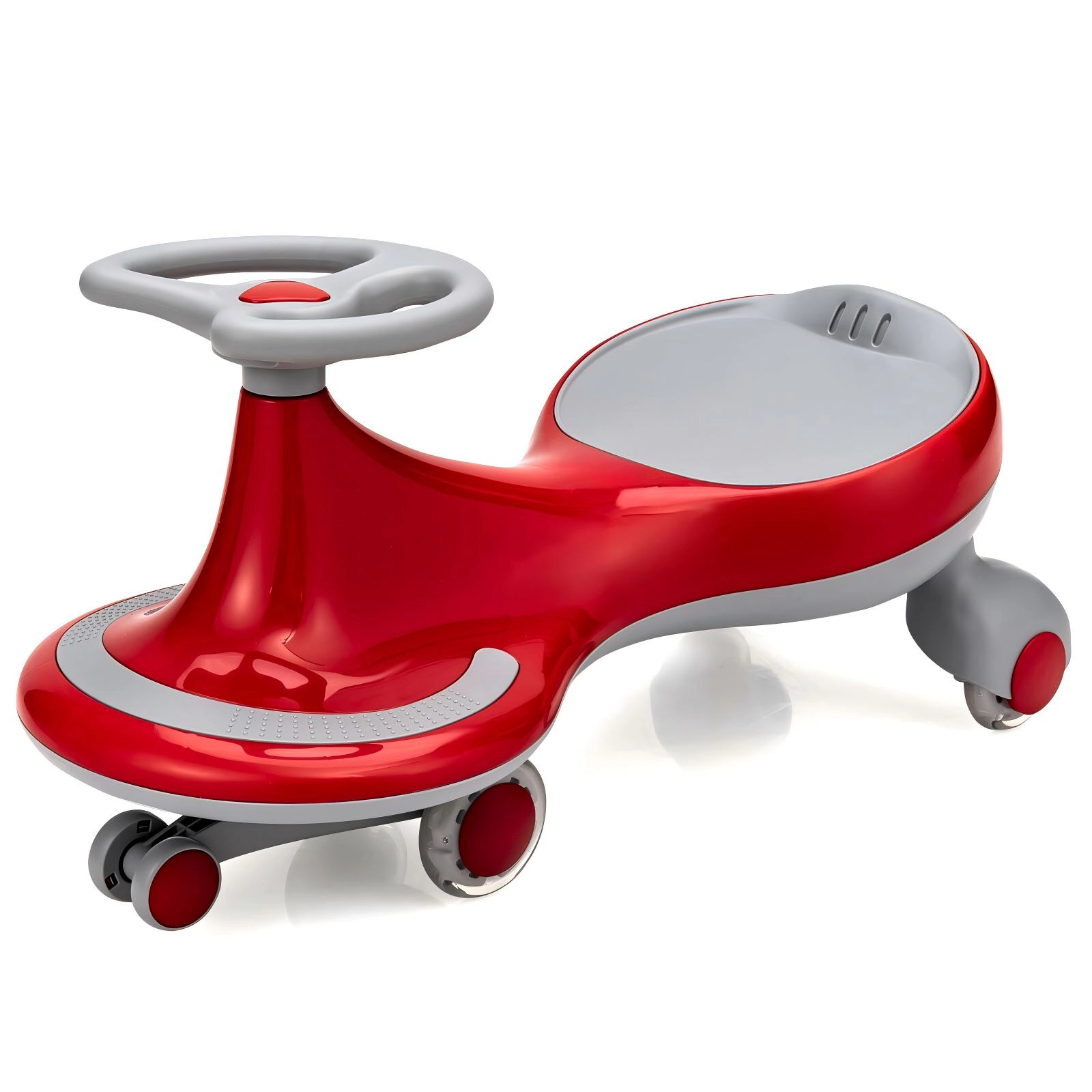 SUGIFT PU Flashing Wheels and Wide Seat Kids Wiggle Car Ride On Toy
