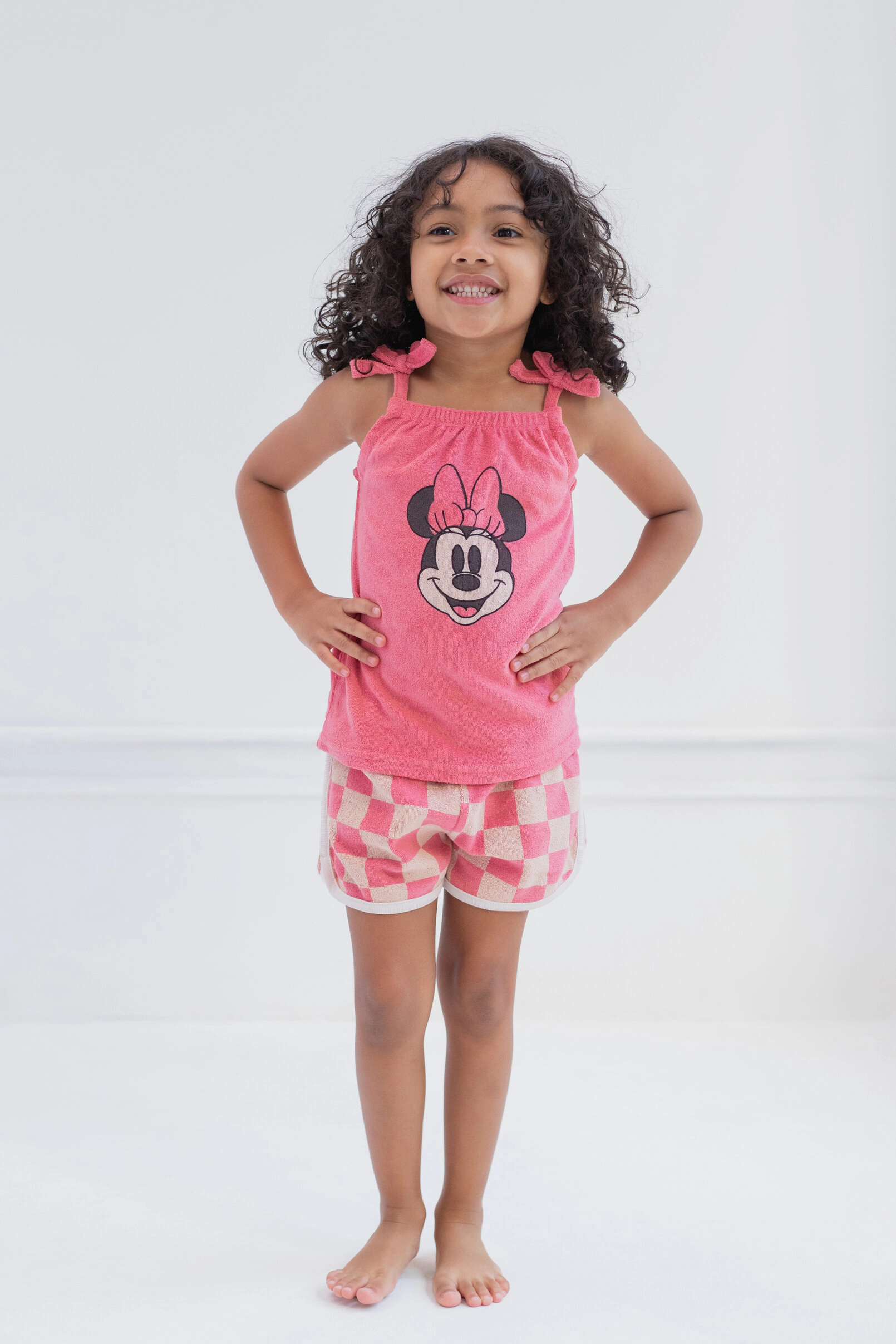 Disney Minnie Mouse Girls' Sleeveless Tank Top and Dolphin Shorts Set