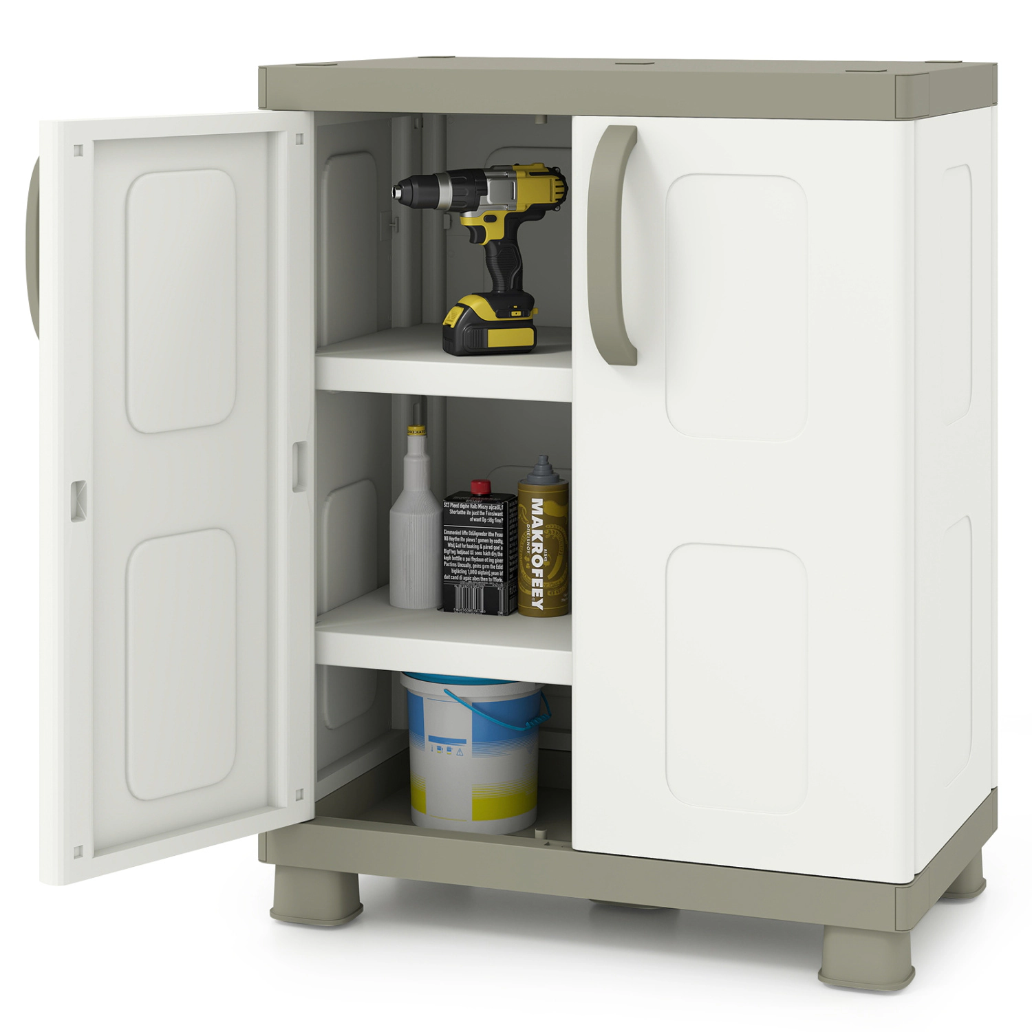 Glintex 29-Inch Waterproof PP Buffet Cabinet with Snap-Together Assembly