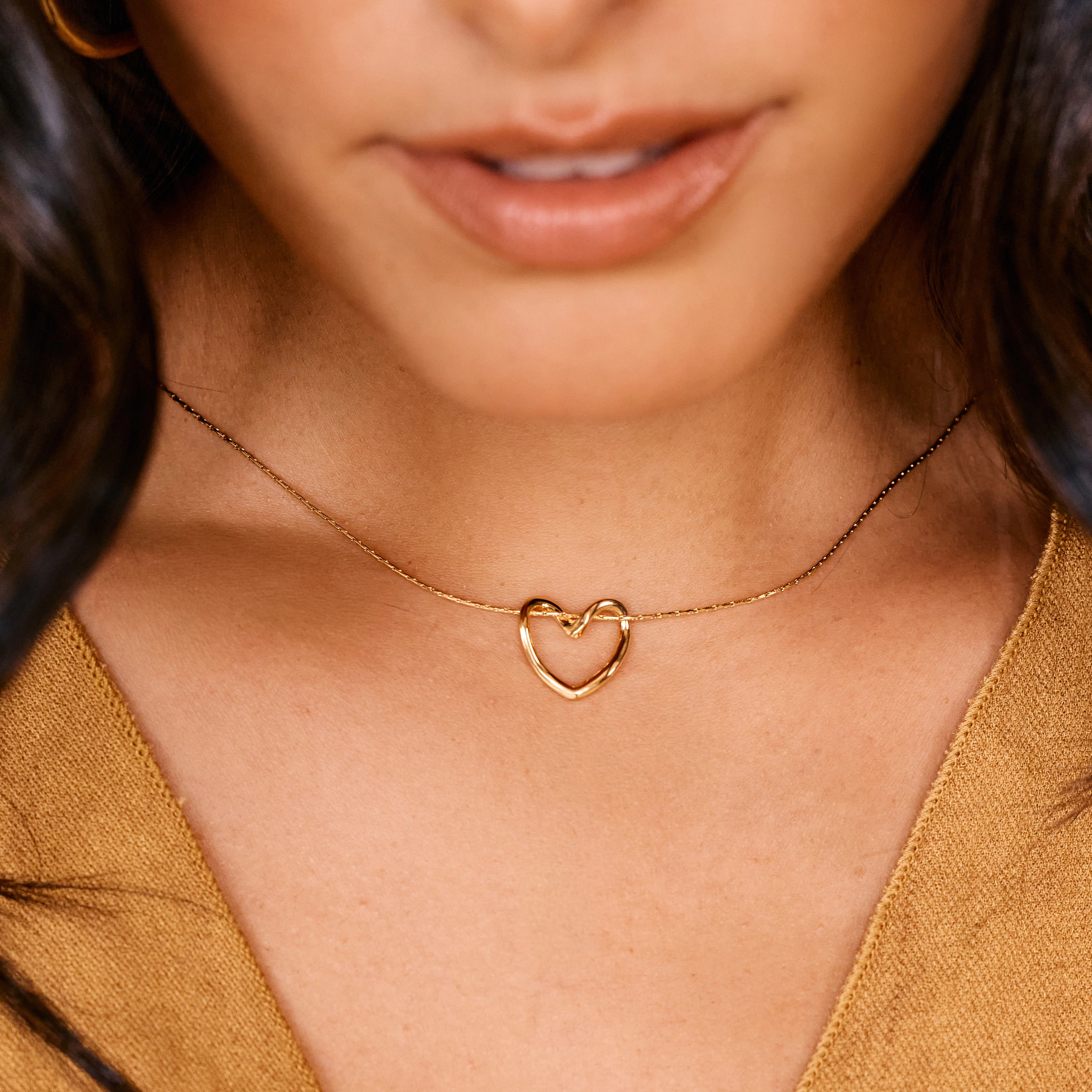 Mint & Lily Women's Open Heart Necklace