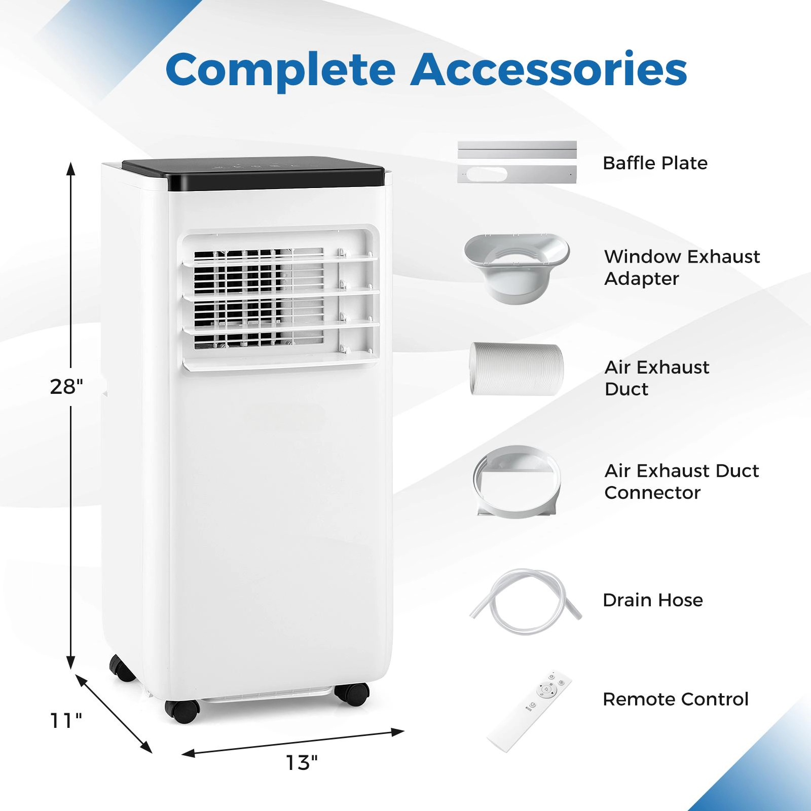 SUGIFT 10000-BTU 350-sq ft Portable Air Conditioner with Dehumidifier Fan Mode Child Lock and 24-Hour Timer