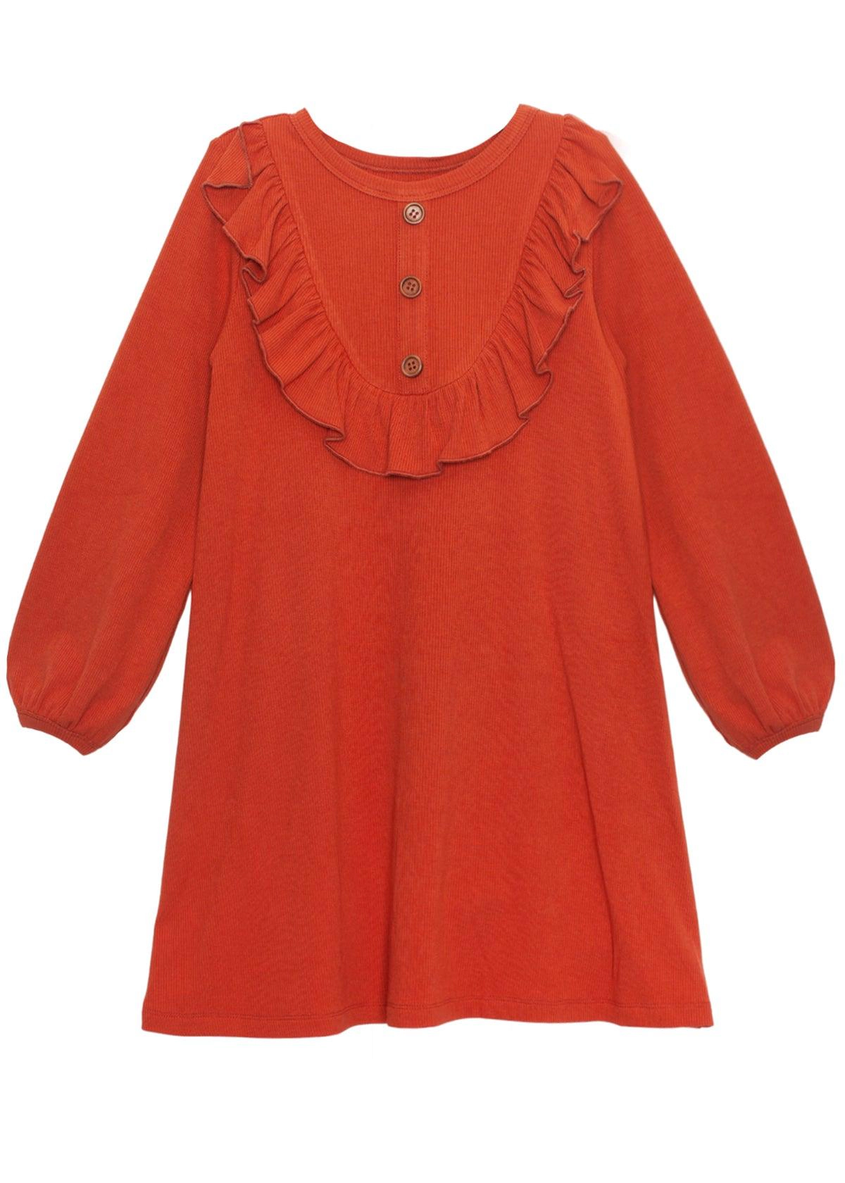Isobella and Chloe Hopes & Dreams Knit Dress - Orange