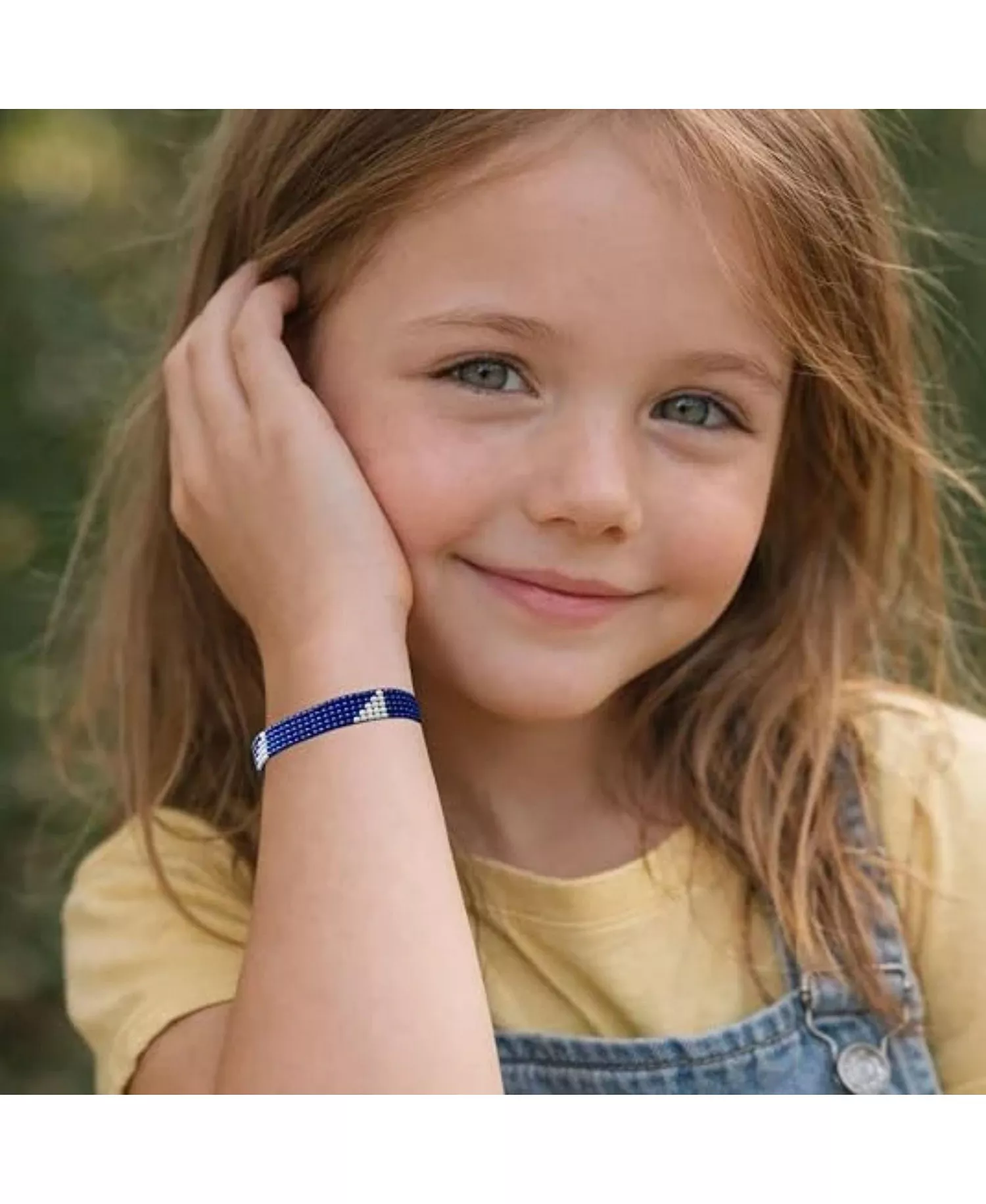 SAWA SAWA Peace and Nourishment Bracelet in Blue with White Detail